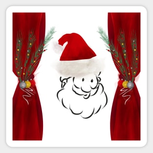 Santa claus for christmas decorations Sticker